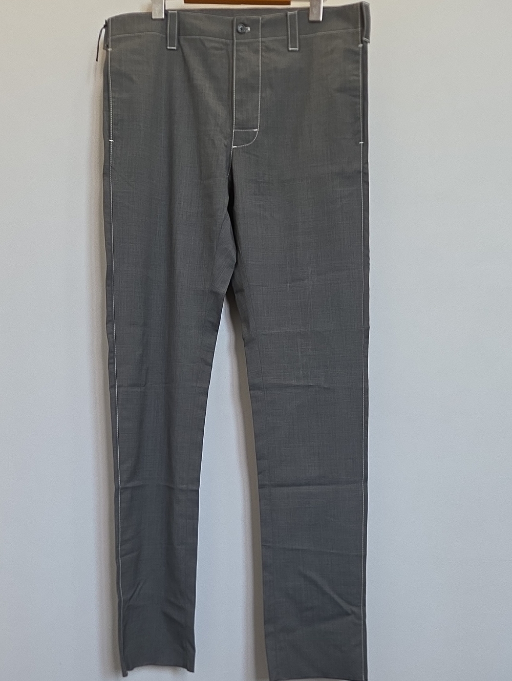 Prada FW 2015 Mens Contrast Stitch Light Wool Pants Size 34 Waist